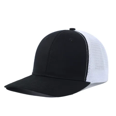Trucker Hat Baseball Cap Mesh Back Sun Protection Adjustable Unisex Contrast Color Breathable Outdoor Summer Snapback