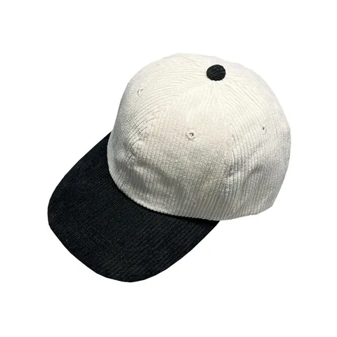 Vintage Corduroy Colorblock Baseball Cap For Men Women Retro Streetwear Patchwork Sun Hat Casual Adjustable Duckbill Cap