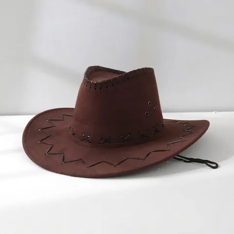 Vintage Western-Cowboyhut Für Herren Damen Retro Breite Krempe Fedora Ritterhut Sonnenschutz Jazzhut Mit Winddichtem Seil Outdoor Reisen Fotografie Requisiten