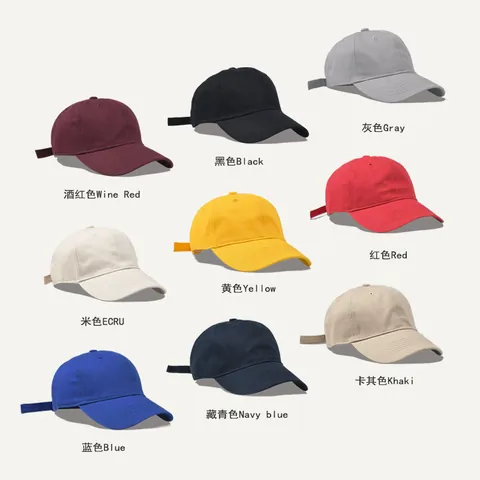 Gewaschene Baumwolle Baseballkappe Für Herren Damen Verstellbar Einfarbig Sonnenhut Softtop Japanisch Lässig Outdoor Sport Hut
