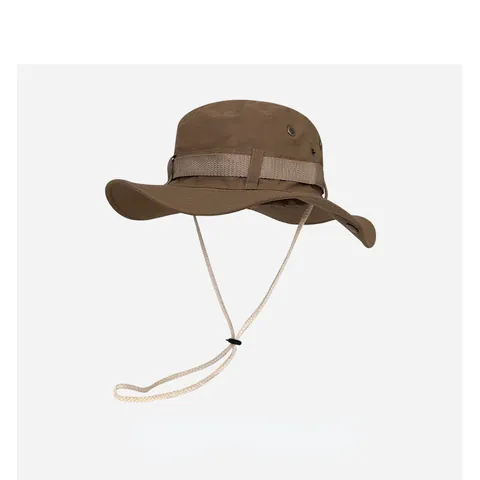 Outdoor Fischerhut Mit Breiter Krempe Baumwolle Polyester Sonnenschutzhut Mit Verstellbarem Winddichtem Gurt Für Wandern Angeln Damen Herren