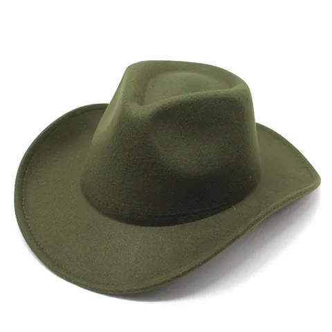 Western Cowboyhut Vintage Breite Krempe Wollfilz Fedora Unisex Retro Jazz Reithut Sonnenschutz Sonnenschutz Kappe