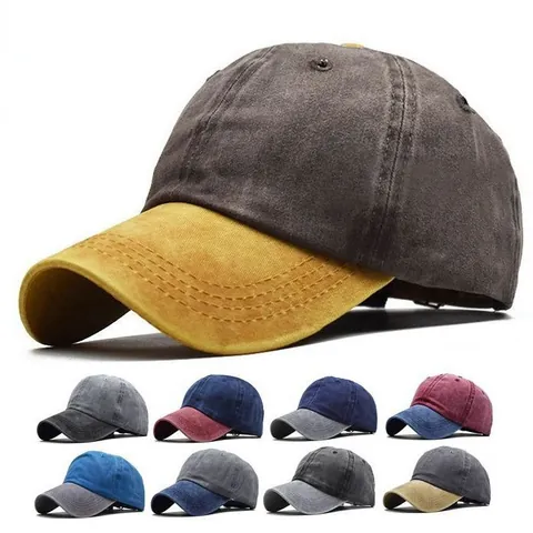 Gorra de Béisbol de Algodón Lavado Desgastado para Hombre Gorro de Sol Ajustable Vintage Outdoor Casual Trucker Deportiva