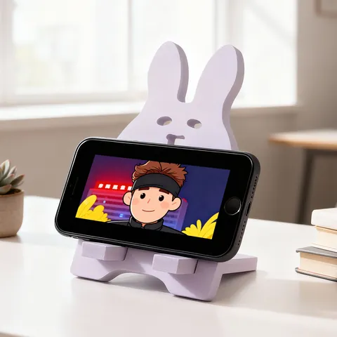 Supporto Cellulare Creativo a Forma di Coniglio Portatile Supporto da Tavolo Per Tablet Montaggio Fai-da-Te Organizzatore