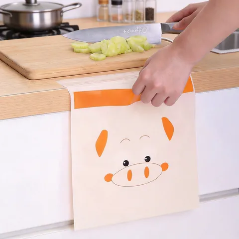 Self Adhesive Disposable Car Trash Bags Cartoon Portable Leakproof Garbage Bags For Home Office Vehicle Kitchen