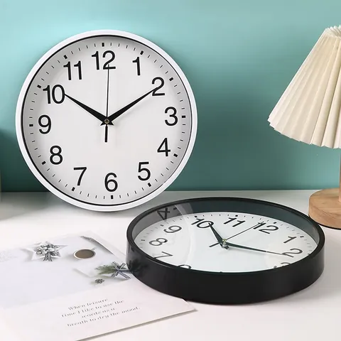 Minimalistische Runde Wanduhr Leises Quarzwerk Batteriebetrieben Glasspiegel Hängeuhr Für Home Office Dekoration