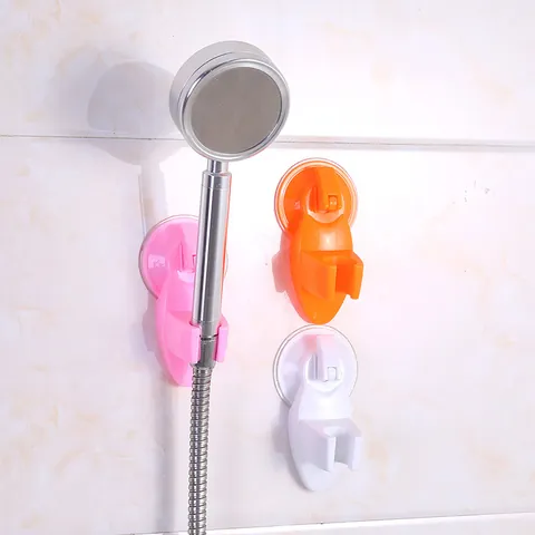 Soporte para Cabezal de Ducha con Ventosa Ajustable Soporte de Baño Sin Perforación Estante de Plástico para Ducha en Pared