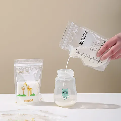 Tragbare Einweg-Muttermilchbeutel BPA-frei Auslaufsicher Gefrierbeutel Für Reisen Baby Milchpulver Aufbewahrungsbeutel