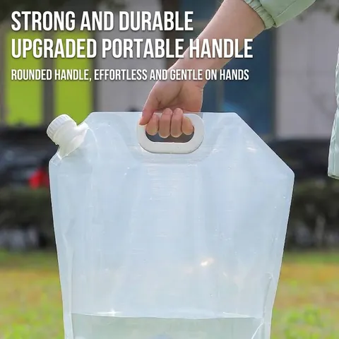 Portable Foldable Outdoor Water Bag PE Food Grade Large Capacity Storage Pouch For Camping Hiking Traveling Picnic