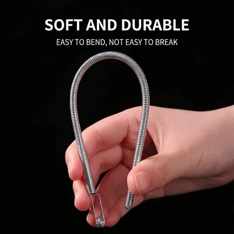 Flexible Metal Spring Rope Threader Tool Stainless Steel Elastic Band Inserter For Pants Hoodies Clothes Sewing DIY Home Tool