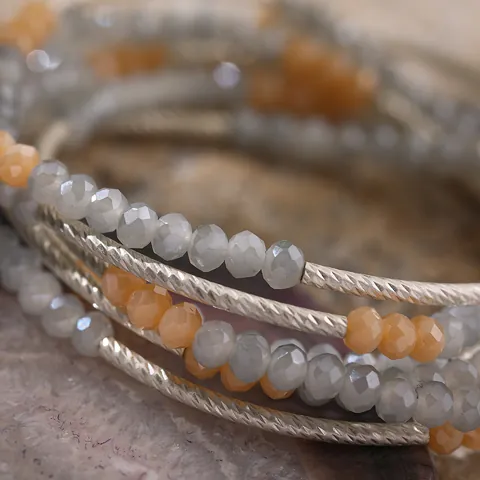 Bohemian Multi Layer Seed Bead Bracelet For Women Vintage Ethnic Handmade Glass Crystal Bead Alloy Spiral Coil Bracelet Jewelry