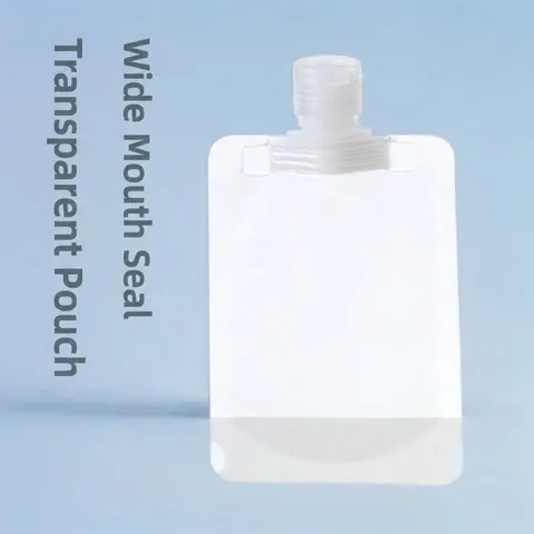 Transparent Portable Travel Squeeze Pouch Refillable Leakproof Liquid Lotion Cosmetic Storage Bag For Toiletries Beverage