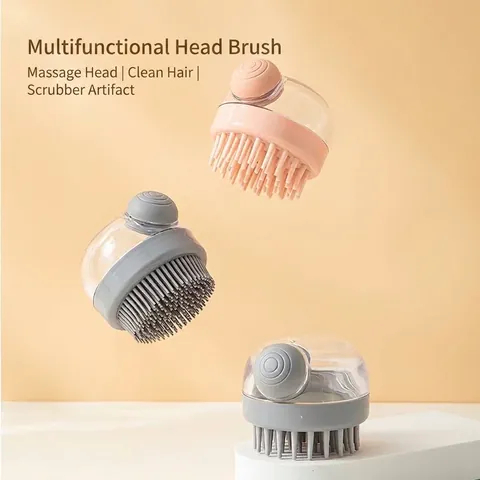 Multifunktionale Bad Kopfhaut Massagebürste Mit Flüssigkeitsspender Silikon Weiche Borsten Körperpeeling Bürste Shampoo Massager