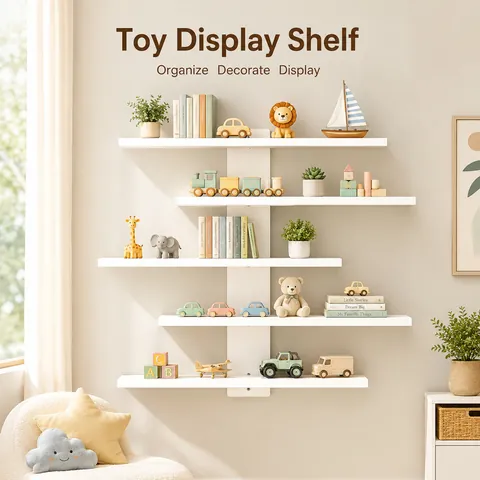 Modern Minimalist PVC Wall Mounted Mystery Box Display Stand Blind Box Figurine Shelf For Wall Multilayer Storage Organizer For Collectibles Home Decor