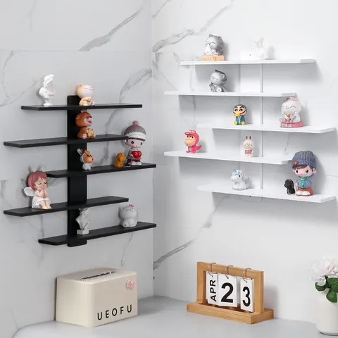 Modern Minimalist PVC Wall Mounted Mystery Box Display Stand Blind Box Figurine Shelf For Wall Multilayer Storage Organizer For Collectibles Home Decor