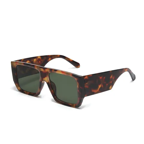 Gafas de Sol Cuadradas de Gran Tamaño para Mujeres Hombres Moda Patilla Ancha Estilo de Diseñador Protección UV400 Material PC Aire Libre Viajes