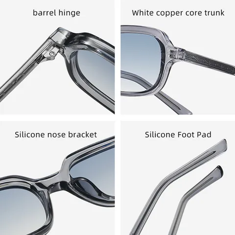 Unisex Retro Vierkante Zonnebril Cellulosepropionaat Inzetkern UV400 Bescherming Klein Frame High-end Mode Brillen Voor Mannen Vrouwen