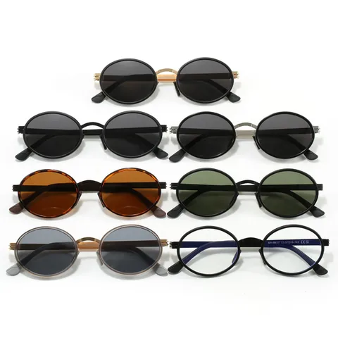 Westerse Vintage Ronde Gepolariseerde Zonnebril Voor Dames Heren Roestvrij Stalen Frame UV400 Bescherming Outdoor Rijden Mode Brillen