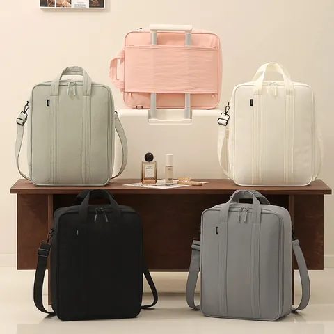 Large Capacity Polyester Travel Storage Bag with Luggage Suitcase Handle Sleeve Portable Handheld Travel Bag for Women Men