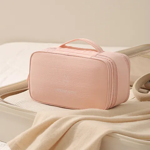 Bolsa de Almacenamiento de Ropa Interior Taslan Impermeable Gran Capacidad Organizador de Viaje Sujetador Calcetines Estuche Portátil Mujer