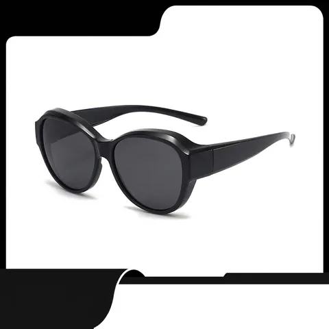 Occhiali da Sole Polarizzati da Donna TR90 Montatura Protezione UV400 Sovrapponibili per Miopia per Guida All'aperto Moda