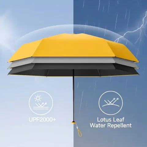 Mini Capsule Umbrella High UV Protection Sun Rain Portable Five Fold Pocket Umbrella With Case For Women Travel