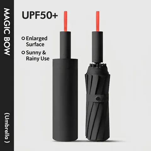 72 Baleinen Automatische Opvouwbare Paraplu Grote Winddichte Zon Regen Paraplu UPF 50 Plus UV-Bescherming Pongee Stof