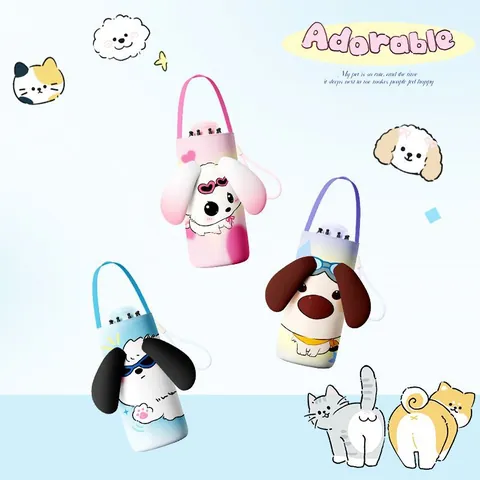 Mini Capsule Five-Fold Sun Umbrella UV Protection Black Glue Coating Portable Folding Rain Parasol Cartoon Pet Design For Women