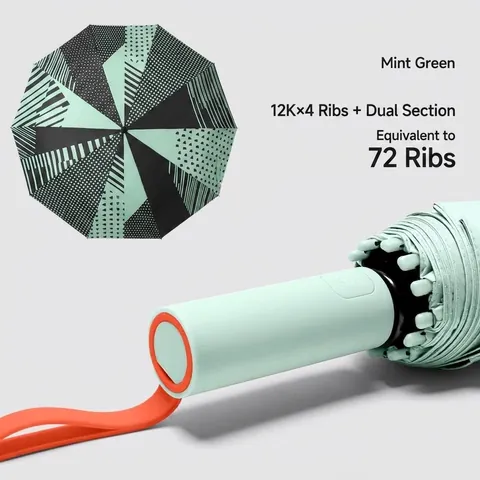 Automatic Sun Rain Umbrella UPF50 Plus Anti-UV Windproof Folding Large Parasol For Men Women Heavy Duty Reinforced Ribs