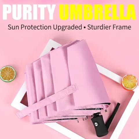 Fully Automatic Folding Umbrella 8 Ribs Windproof Sunshade Rainproof Pongee Fabric Black Coating Sun Umbrella For Adults Unisex