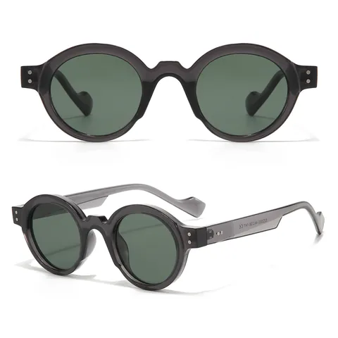 Vintage Rond Frame Zonnebril Voor Heren Dames Retro Punk UV400 Bescherming Trendy Klein Frame PC Bril Blauw Licht Filter Bril