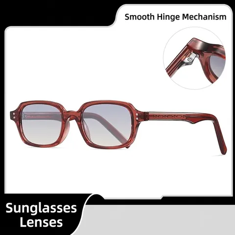 Mode Vierkante Zonnebril CP Montuur Met Metalen Kern UV400 Bescherming Gradiëntglazen High-End Europese Stijl Unisex Outdoor Brillen
