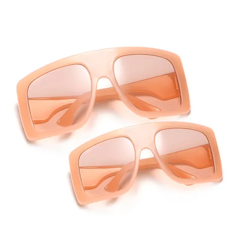 Oversized Square Frame Parent-Child Sunglasses Set For Women And Girls Fashion UV400 Protection Sunglasses Mother Daughter Matching Eyewear