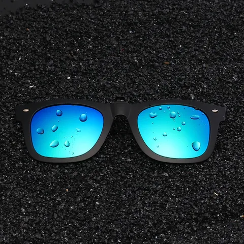 Polarized Sunglasses Clip On Flip Up TR90 Frame TAC Lens UV400 Square Lens For Men Women Driving Fishing Accessories