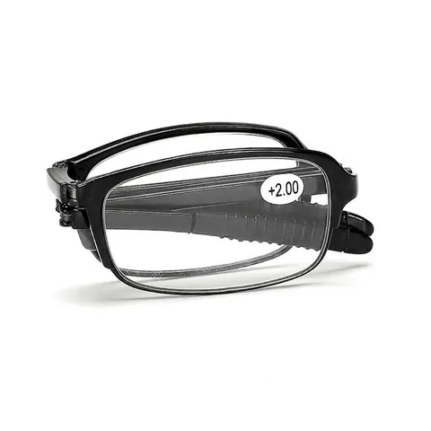 Ultraleichte Faltbare Lesebrille Für Ältere Männer Frauen Tragbare Rechteckige PC Rahmen Harzlinse Altersweitsichtigkeit Lesebrille