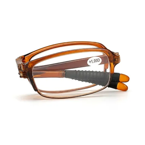 Ultraleichte Faltbare Lesebrille Für Ältere Männer Frauen Tragbare Rechteckige PC Rahmen Harzlinse Altersweitsichtigkeit Lesebrille