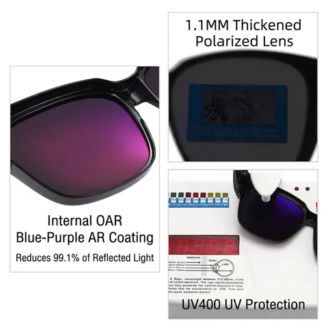 Occhiali da Sole Polarizzati Fit Over Per Uomo Donna TR90 HD Polarizzati UV400 Sovraocchiali Guida Notturna Occhiali da Sole
