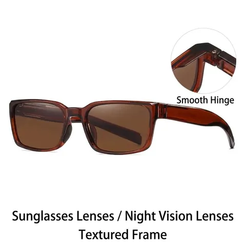 Vintage Polarisierte Quadratische Sonnenbrille Für Herren TR90 Rechteckiger Rahmen UV400 Sonnenschutz Fahren Outdoor Mode Brillen