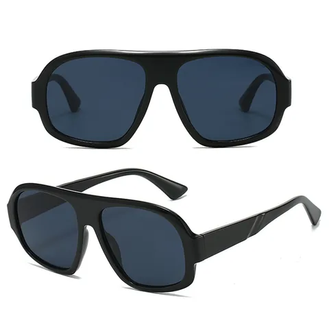 Gafas de Sol Cuadradas Extragrandes para Mujer Anti Luz Azul UV400 PC Material Moda Lentes Degradadas Montura Retro Accesorio Protección