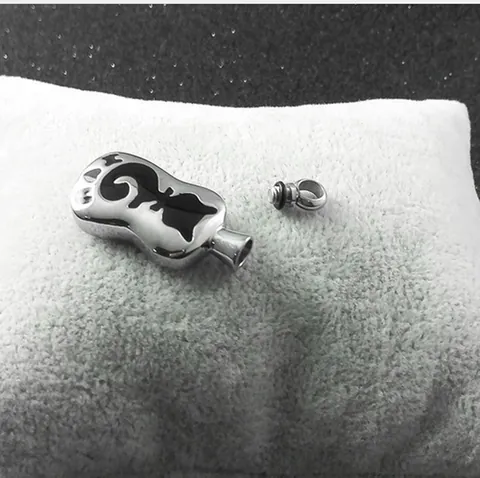 Stainless Steel Cat Pet Memorial Ash Urn Necklace For Men Women Teardrop Bottle Pendant Keepsake Jewelry Perfume Holder Silver
