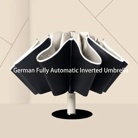 Fully Automatic Reverse Folding Umbrella With Reflective Strip UPF 50+ Windproof Large Sun Rain Umbrella For Men Women Outdoor