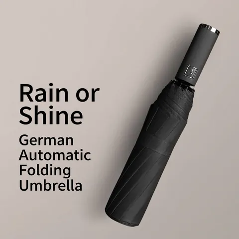 Automatic Folding Umbrella Large Sun Rain Parasol UV Protection Windproof Pongee Cloth Steel Frame For Men Women Casual