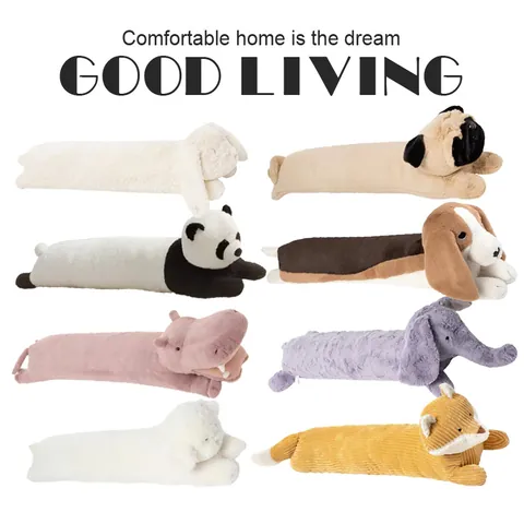 Long Oreiller en Peluche Animal Traversin Doux Soutien pour Dormir sur le Côté Décoration de Chambre Canapé Cadeau de Grossesse Femme