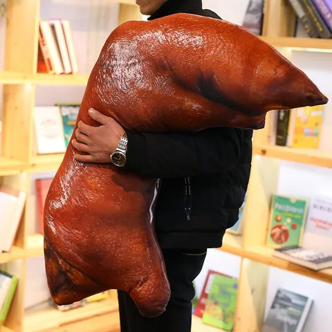 Realistic Pig Trotter Chicken Leg Plush Pillow Funny Food Simulation Cushion Soft Stuffed Toy Home Decor Gift For Valentine's Day Birthday