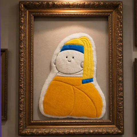 Cojín Decorativo de Felpa de Arte Abstracto Obra Maestra del Mundo Mona Lisa Van Gogh El Grito Joven de la Perla Decoración Hogar