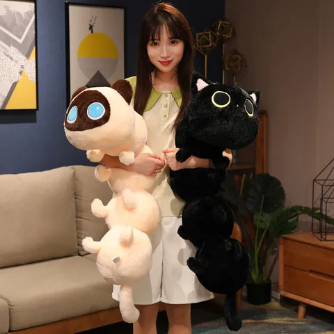 Creative Cat Caterpillar Plush Long Body Pillow Soft Stuffed Animal Cat Pillow For Sleeping Bed Sofa Decoration For Kids Adults