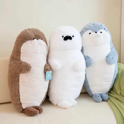 Juguete de Peluche de Foca y Nutria Marina Súper Suave Animal de Peluche Almohada para Abrazar Regalo de Cumpleaños para Niños Muñeca