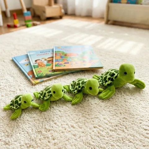 Jouet en Peluche Tortue de Mer Verte de Simulation Animal en Peluche Doux Poupée de Tortue à Grands Yeux pour Cadeau d'Enfants Décoration de Maison Vert