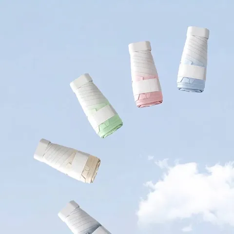 Sombrilla Mini Degradada Protección UV UPF 50 Plus Portátil 6 Plegable Paraguas de Bolsillo para Lluvia Sol Viaje Mujer