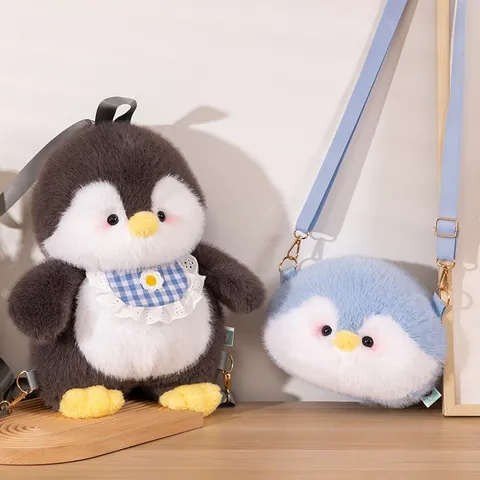 Cartoon Pinguïn Pluche Rugzak Creatieve Dier Schoudertas Voor Kinderen Meisjes Zacht Knuffeldier Kleine Schooltas Cadeau